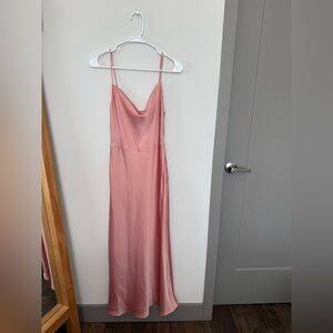 Park & Fifth Pink Satin Slip Maxi Dress – Size Small – NWOT